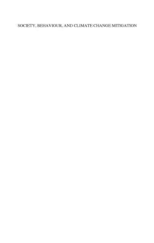 Society, Behaviour, and Climate Change Mitigation