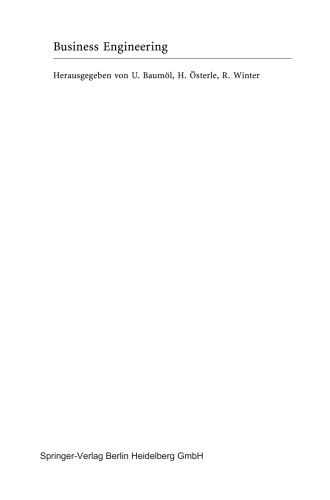 Business Engineering: Auf dem Weg zum Unternehmen des Informationszeitalters
