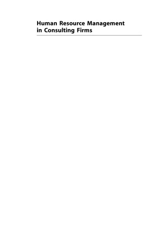 Human Resource Management in Consulting Firms