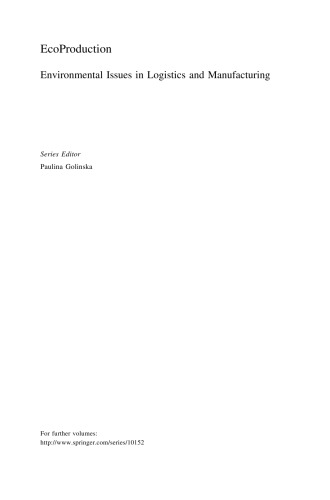 Environmental Issues in Supply Chain Management: New Trends and Applications