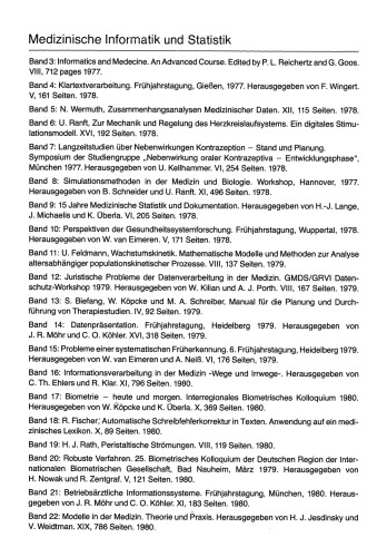 Modelle in der Medizin: Theorie und Praxis 23. Jahrestagung der GMDS Köln, 9.–11. Oktober 1978