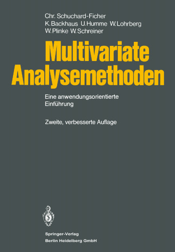 Multivariate Analysemethoden: Eine anwendungsorientierte Einführung