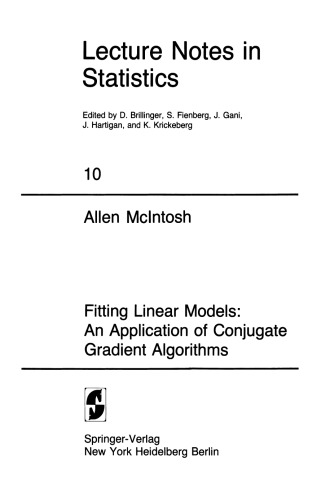 Fitting Linear Models: An Application of Conjugate Gradient Algorithms