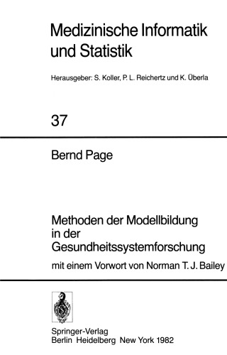 Methoden der Modellbildung in der Gesundheitssystemforschung