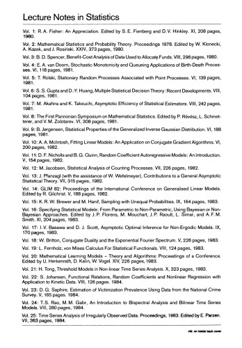 Linear Statistical Inference: Proceedings of the International Conference held at Poznań, Poland, June 4–8, 1984