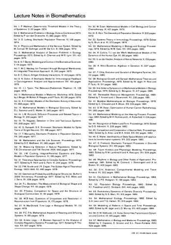 Stochastic Methods in Biology: Proceedings of a Workshop held in Nagoya, Japan July 8–12 1985