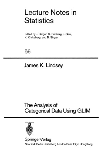 The Analysis of Categorical Data Using GLIM