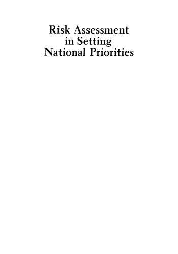 Risk Assessment in Setting National Priorities