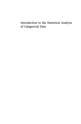 Introduction to the Statistical Analysis of Categorical Data