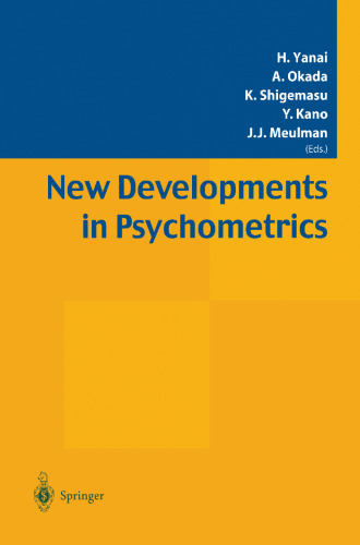 New Developments in Psychometrics: Proceedings of the International Meeting of the Psychometric Society IMPS2001. Osaka, Japan, July 15–19, 2001