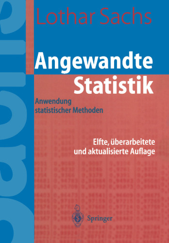 Angewandte Statistik: Anwendung statistischer Methoden