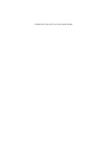 Community Quality-of-Life Indicators: Best Cases II
