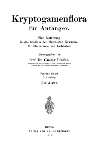 Die Algen: Dritte Abteilung Die Meeresalgen