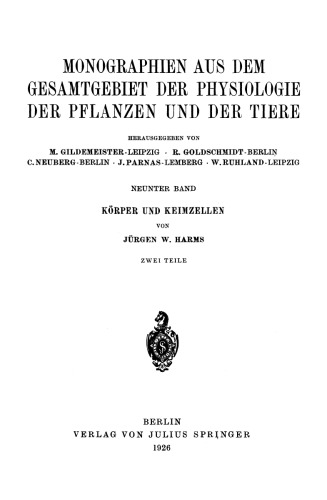 Korper und Keimzellen: Zweiter Teil