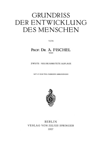 Grundriss der Entwicklung des Menschen