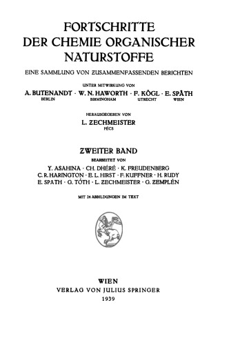 Fortschritte der Chemie Organischer Naturstoffe: Eine Sammlung von zusammenfassenden Berichten