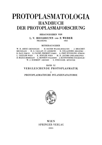 Protoplasmatische Pflanzenanatomie