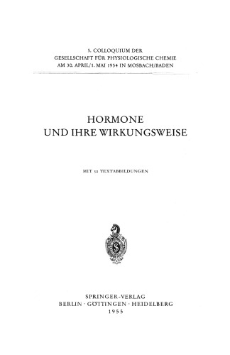 Hormone und ihre Wirkungsweise