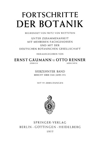 Bericht uber das Jahr 1954