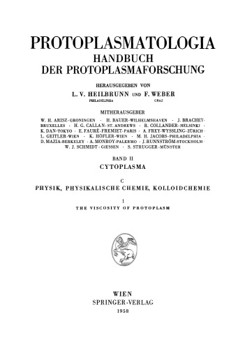 The Viscosity of Protoplasm