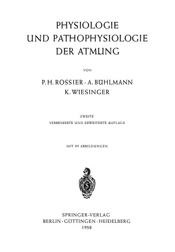 Physiologie und Pathophysiologie der Atmung