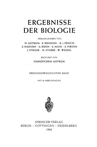 Ergebnisse der Biologie