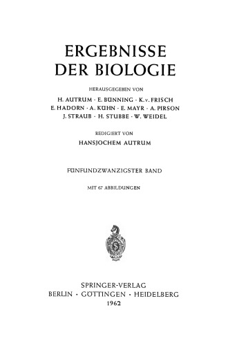 Ergebnisse der Biologie