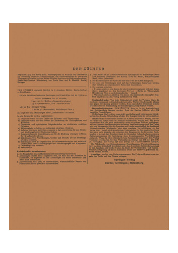 Die Frühdiagnose in der Züchtung und Züchtungsforschung II: Beitrage zur statistischen Behandlung und Beispiele der praktischen Anwendung