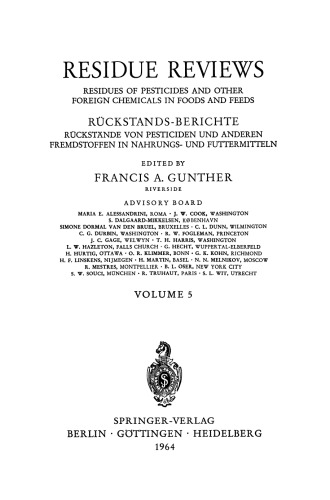 Instrumentation for the Detection and Determination of Pesticides and their Residues in Foods