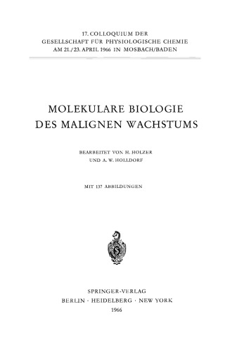 Molekulare Biologie des Malignen Wachstums