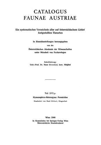 Hymenoptera-Heterogyna: Formicidae