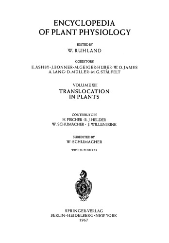 Der Stofftransport in der Pflanze / Translocation in Plants