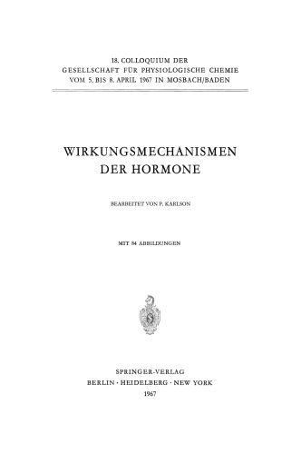 Wirkungsmechanismen der Hormone