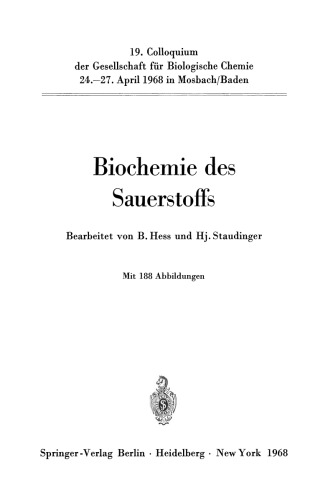 Biochemie des Sauerstoffs
