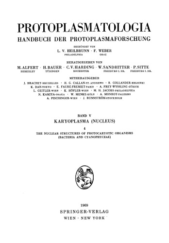 The Nuclear Structures of Protocaryotic Organisms (Bacteria and Cyanophyceae)