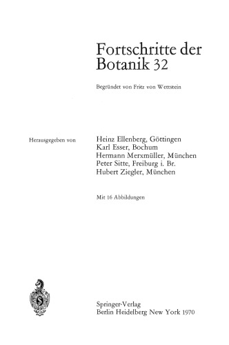 Fortschritte der Botanik