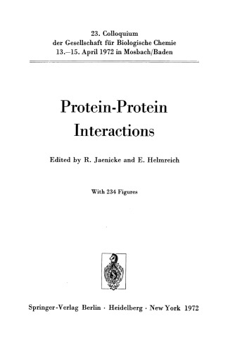 Protein-Protein Interactions