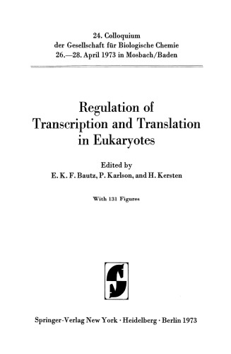Regulation of Transcription and Translation in Eukaryotes