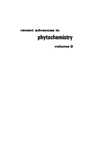 Recent Advances in Phytochemistry: Volume 9