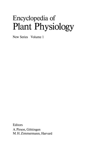 Transport in Plants I: Phloem Transport
