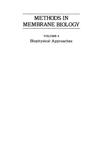 Biophysical Approaches