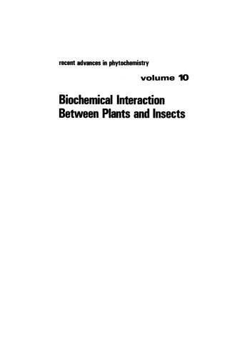Biochemical Interaction Between Plants and Insects