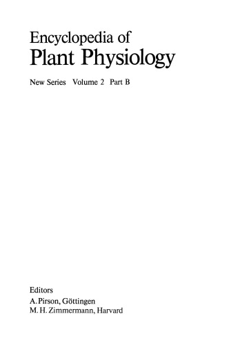 Transport in Plants II: Part B Tissues and Organs