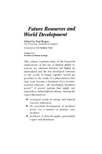 Future Resources and World Development