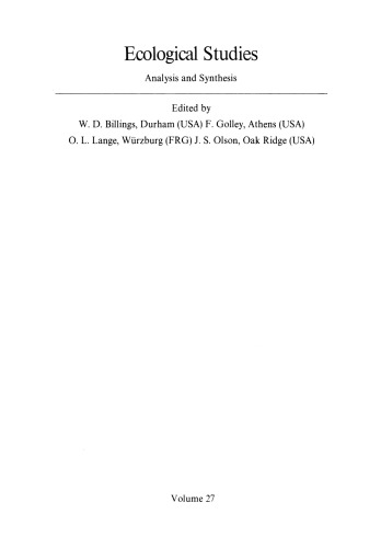 Production Ecology of British Moors and Montane Grasslands