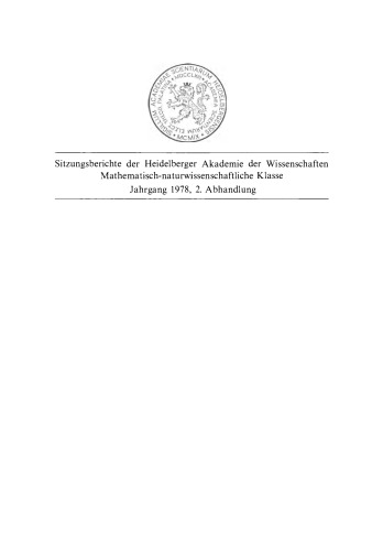 Beitrage zur Geoökologie der Zentraleuropäischen Zecken-Encephalitis: Vorgelegt in der Sitzung vom 29. Oktober 1977 von Herrn R. Haas