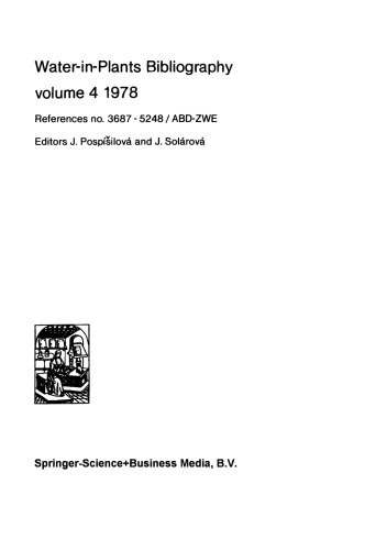 Water-in-Plants Bibliography: References no. 3687 – 5248 / ABD-ZWE