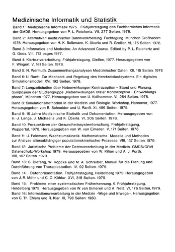 Informationsverarbeitung in der Medizin: Wege und Irrwege 22. Jahrestagung der GMDS, Gottingen, 3.-5.10.1977