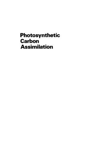 Photosynthetic Carbon Assimilation