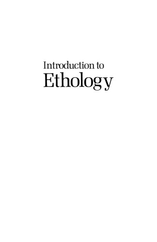 Introduction to Ethology